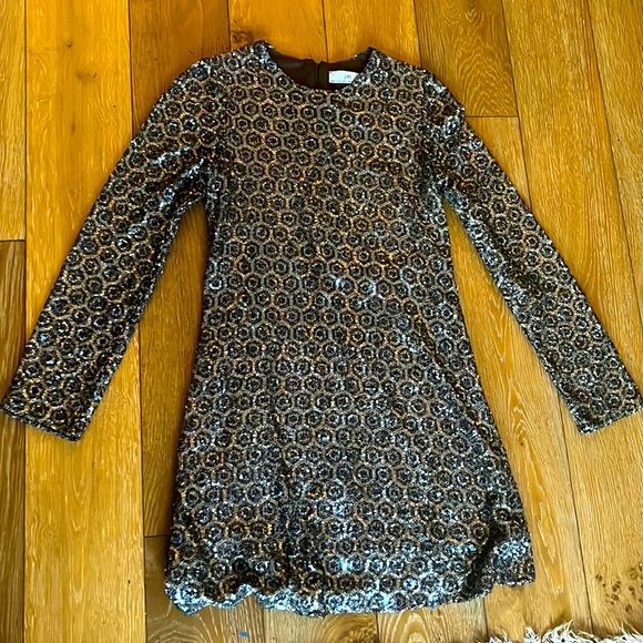 Zara sequence silver dress must have size small zipper in the back - Picture 4 of 7